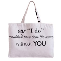 Wedding Favor/thank You Zipper Mini Tote Bag by LittileThingsInLife