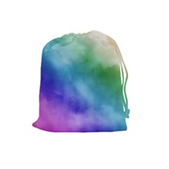 Rainbow Watercolor Drawstring Pouches (large)  by StuffOrSomething