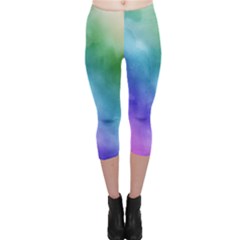 Rainbow Watercolor Capri Leggings  by StuffOrSomething