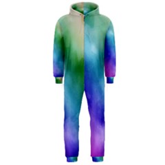 Rainbow Watercolor Hooded Jumpsuit (men)  by StuffOrSomething