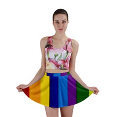 Rainbow Painting On Wood Mini Skirt by StuffOrSomething