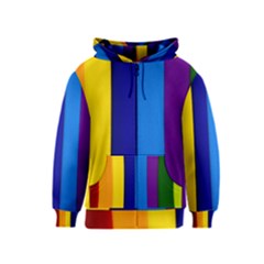 Rainbow Painting On Wood Kids  Zipper Hoodie by StuffOrSomething