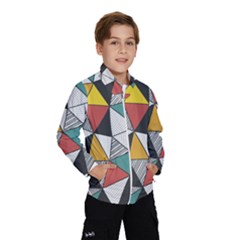 Colorful Geometric Triangles Pattern  Wind Breaker (kids) by TastefulDesigns