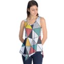 Colorful Geometric Triangles Pattern  Sleeveless Tunic View1