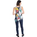 Colorful Geometric Triangles Pattern  Sleeveless Tunic View2