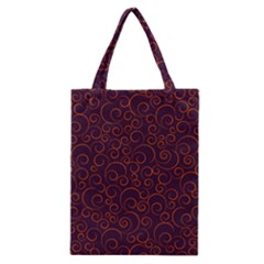 Seamless Orange Ornaments Pattern Classic Tote Bag by TastefulDesigns