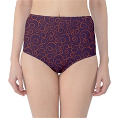 Seamless Orange Ornaments Pattern High-waist Bikini Bottoms by TastefulDesigns