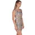 Romantic Pattern from Sea Shells Summer, Festive Wedding Bridal Sleeveless Bodycon Dress View3