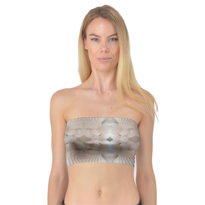 Romantic Pattern from Sea Shells Summer, Festive Wedding Bridal Bandeau Top