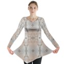 Romantic Pattern from Sea Shells Summer, Festive Wedding Bridal Long Sleeve Tunic  View1