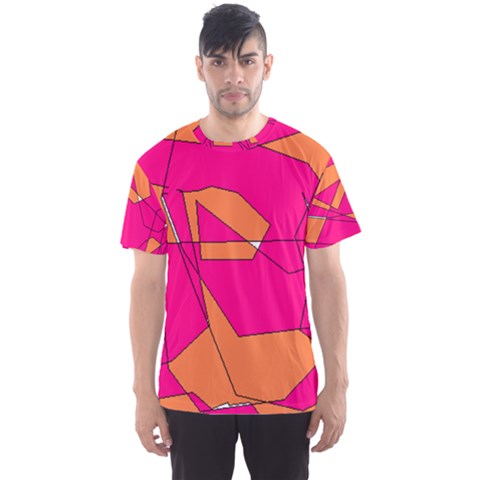 Funny Hot Pink Orange Kids Art Men s Sport Mesh Tee by yoursparklingshop