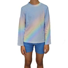 Colorful Natural Rainbow Kid s Long Sleeve Swimwear by yoursparklingshop