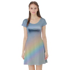 Colorful Natural Rainbow Short Sleeve Skater Dress by yoursparklingshop