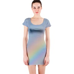 Colorful Natural Rainbow Short Sleeve Bodycon Dress by yoursparklingshop