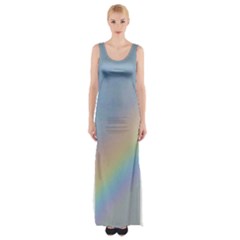 Colorful Natural Rainbow Maxi Thigh Split Dress by yoursparklingshop