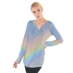 Colorful Natural Rainbow Women s Tie Up Tee by yoursparklingshop