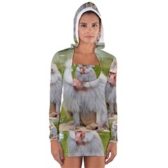 Grey Monkey  Women s Long Sleeve Hooded T-shirt