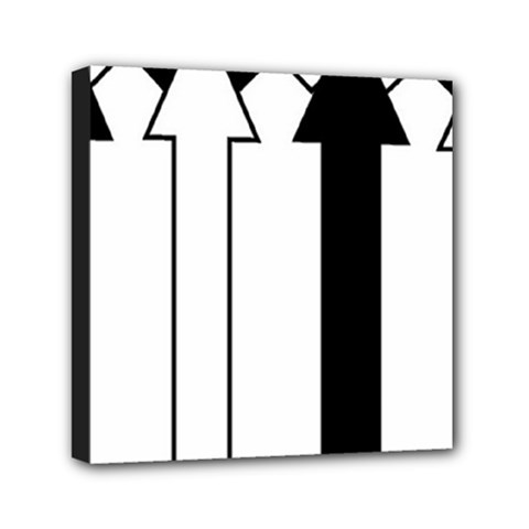 Funny Black And White Stripes Diamonds Arrows Mini Canvas 6  X 6  by yoursparklingshop