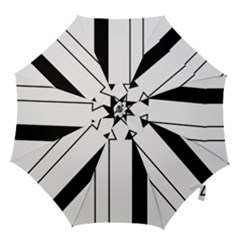 Funny Black And White Stripes Diamonds Arrows Hook Handle Umbrellas (large) by yoursparklingshop