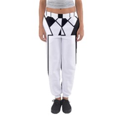 Funny Black And White Stripes Diamonds Arrows Women s Jogger Sweatpants by yoursparklingshop