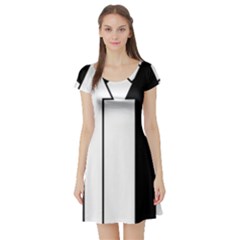 Funny Black And White Stripes Diamonds Arrows Short Sleeve Skater Dress by yoursparklingshop