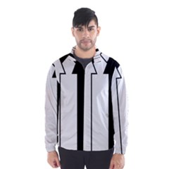 Funny Black And White Stripes Diamonds Arrows Wind Breaker (men) by yoursparklingshop