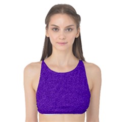 Festive Purple Glitter Texture Tank Bikini Top by yoursparklingshop