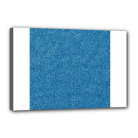 Festive Blue Glitter Texture Canvas 18  X 12  by yoursparklingshop