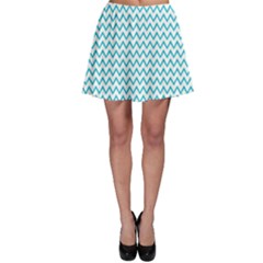 Blue White Chevron Skater Skirt by yoursparklingshop