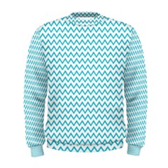 Blue White Chevron Men s Sweatshirt by yoursparklingshop