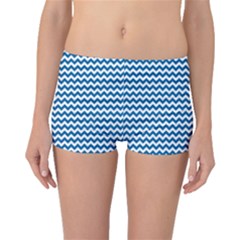 Dark Blue White Chevron  Boyleg Bikini Bottoms by yoursparklingshop