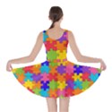 Funny Colorful Puzzle Pieces Skater Dress View2