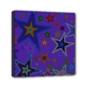 Purple Christmas Party Stars Mini Canvas 6  x 6  View1