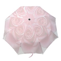 Pink White Love Rose Folding Umbrellas by yoursparklingshop