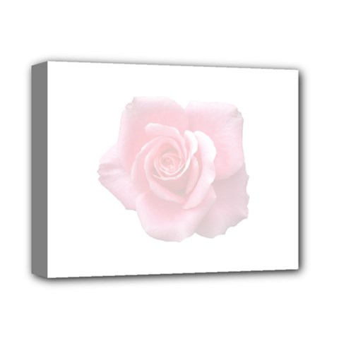 Pink White Love Rose Deluxe Canvas 14  X 11  by yoursparklingshop