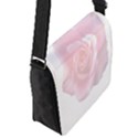 Pink White Love Rose Flap Messenger Bag (S) View2