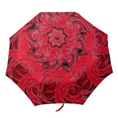 Red Love Roses Folding Umbrellas by yoursparklingshop