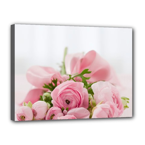 Romantic Pink Flowers Canvas 16  X 12  by yoursparklingshop