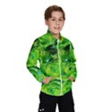 Festive Green Glitter Roses Valentine Love  Wind Breaker (Kids) View1