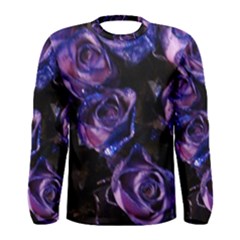 Purple Glitter Roses Valentine Love Men s Long Sleeve Tee by yoursparklingshop