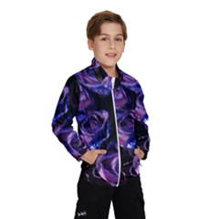 Purple Glitter Roses Valentine Love Wind Breaker (kids) by yoursparklingshop