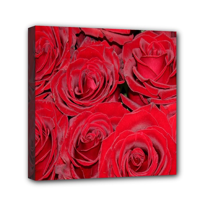 Red Roses Love Mini Canvas 6  x 6 