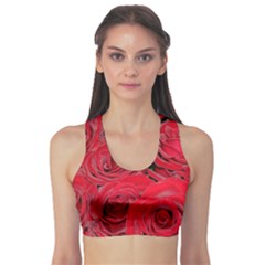 Red Roses Love Sports Bra by yoursparklingshop