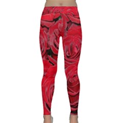 Red Roses Love Yoga Leggings by yoursparklingshop