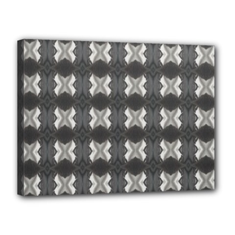 Black White Gray Crosses Canvas 16  X 12  by yoursparklingshop