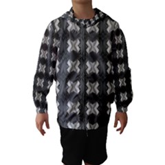 Black White Gray Crosses Hooded Wind Breaker (kids) by yoursparklingshop