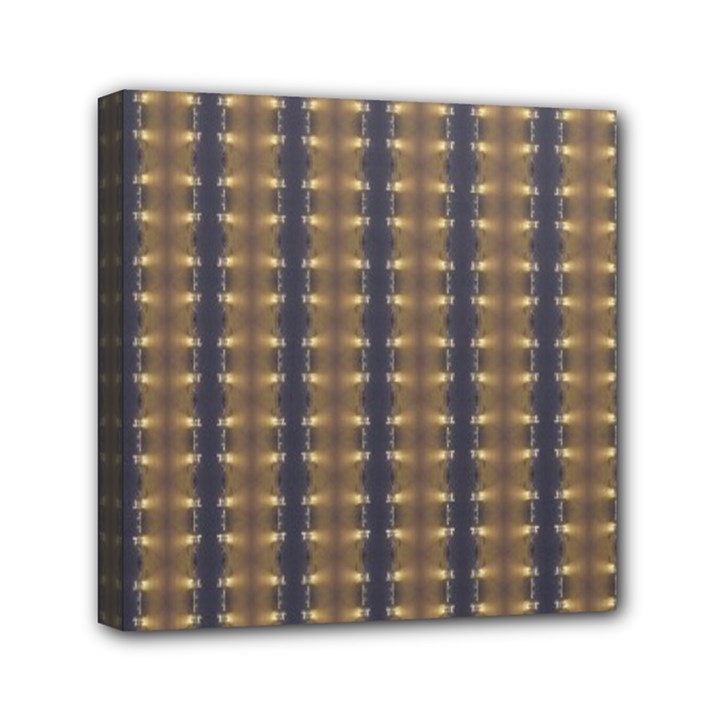 Black Brown Gold Stripes Mini Canvas 6  x 6 