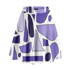 Silly Purples High Waist Skirt by FunWithFibro