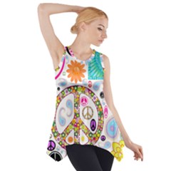 Peace Collage Side Drop Tank Tunic by StuffOrSomething