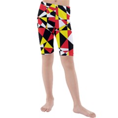 Shattered Life With Rays Of Hope Kid s Mid Length Swim Shorts